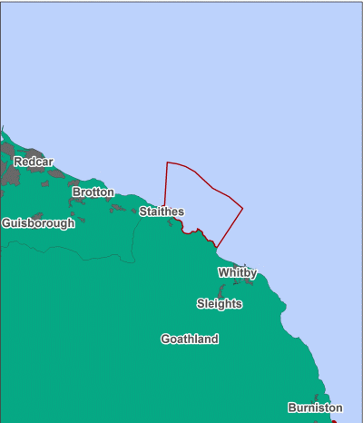 Map location of Runswick Bay MCZ