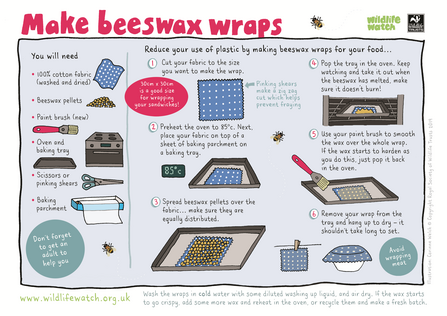 Make beeswax wraps activity sheet