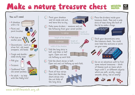 Make a treasure chest activity sheet