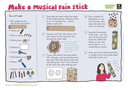 Make a rain stick activity sheet