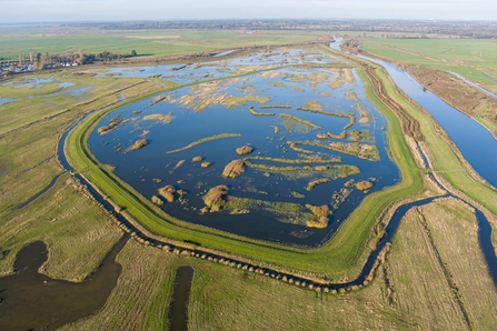 Aerial view of Carlton Marshes