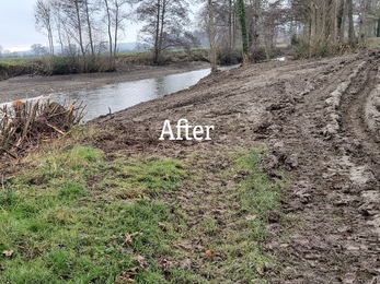 River Lugg - after damaging activity by landowner