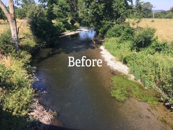River Lugg - before damaging activity by landowner