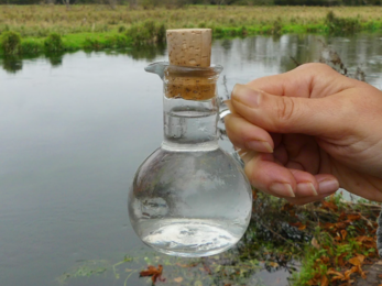 Vile of water from River Itchen