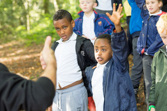 School children outdoors