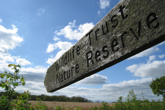 Nature reserve sign wildlife trust