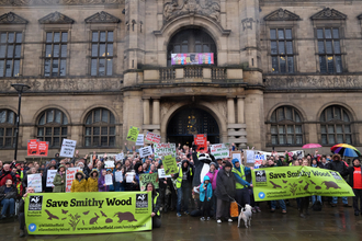 Protest against developments on Smithy Wood