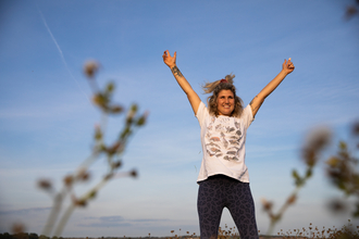 woman jumping