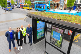 One of the first living bus stops in Leicester