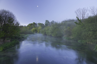 A river on a misty morning
