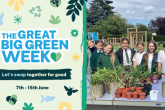 Great Big Green Week and schoolchildren outside