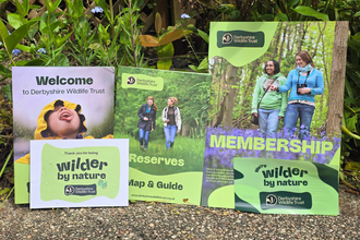 Derbyshire Wildlife Trust's membership pack, including a booklet, magazine and reserves guide