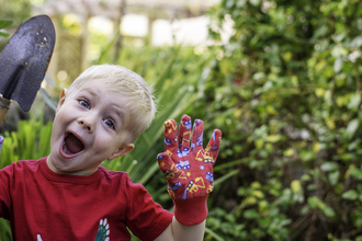 boy gardening