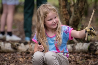 Child playing at event