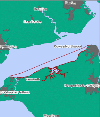Yarmouth to Cowes MCZ map