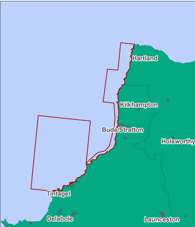 Hartland Point to Tintagel MCZ map