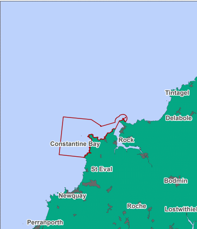 Padstow Bay and Surrounds MCZ map