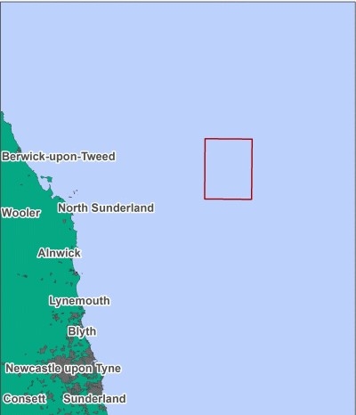 Map location of North East of Farnes Deep MCZ