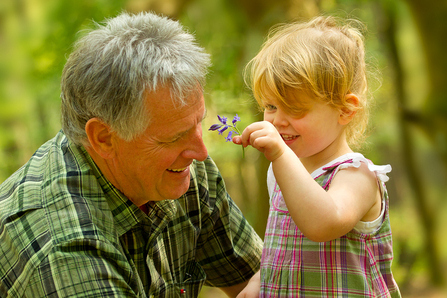 Grandfather and granddaughter