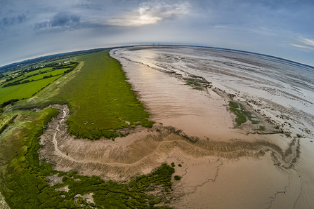 Gwent Levels landscape with coast
