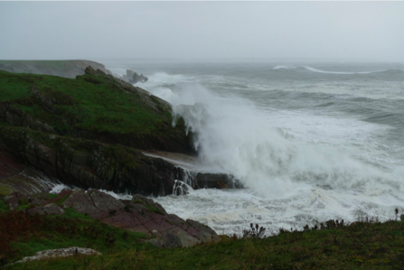Skomer Island During Storm