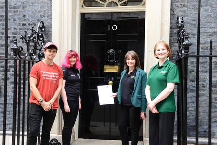 Group stood outside Number Ten Downing Street