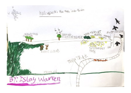 Nature map by Islay Warren - Michael's daughter
