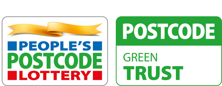 People's Postcode Lottery logo next to the Postcode Green Trust logo
