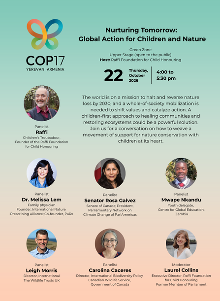A poster for the Nurturing Tomorrow event at COP17