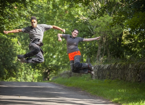 Young people from the Our Bright Future project delivered by Falkland Stewardship Trust 