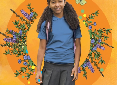 girl in school uniform
