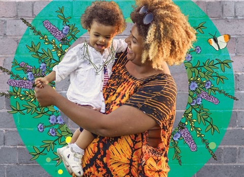 Women holding child 30 days wild wildlife trust