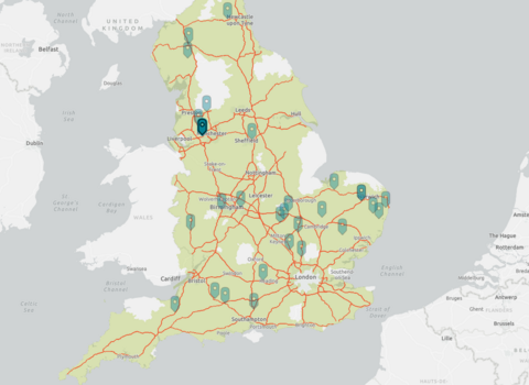 map of uk with networks for nature