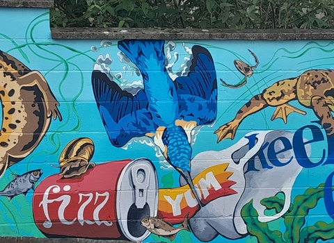 Colourful mural