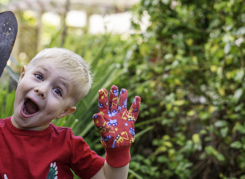 boy gardening